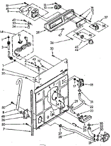 Controls And Rear Panel Parts parts for Kenmore Washer 110.81321130 (11081321130, 110 81321130) from AppliancePartsPros.com