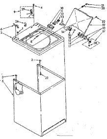 Top And Cabinet Parts parts for Kenmore Washer 110.81321130 (11081321130, 110 81321130) from AppliancePartsPros.com