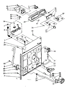 Controls And Rear Panel Parts parts for Kenmore Washer 110.81321140 (11081321140, 110 81321140) from AppliancePartsPros.com