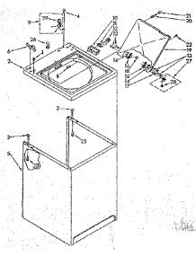 Top And Cabinet parts for Kenmore Washer 110.81321150 (11081321150, 110 81321150) from AppliancePartsPros.com