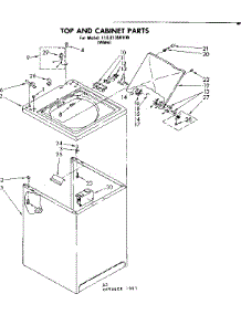 Top And Cabinet Parts parts for Kenmore Washer 110.81350100 (11081350100, 110 81350100) from AppliancePartsPros.com