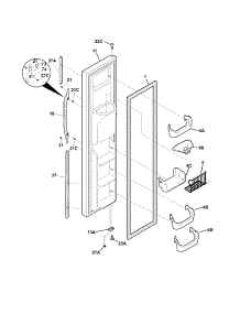 Freezer Door parts for Kenmore Refrigerator 253.54364402 (25354364402, 253 54364402) from AppliancePartsPros.com