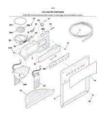 Ice & Water Dispenser parts for Kenmore Refrigerator 253.54369403 (25354369403, 253 54369403) from AppliancePartsPros.com