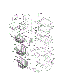 Shelves parts for Kenmore Refrigerator 253.54372301 (25354372301, 253 54372301) from AppliancePartsPros.com