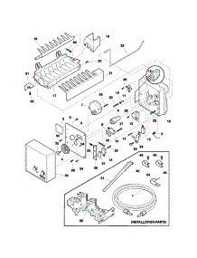 Ice Maker parts for Kenmore Refrigerator 253.54373301 (25354373301, 253 54373301) from AppliancePartsPros.com