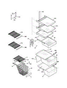 Shelves parts for Kenmore Refrigerator 253.54622401 (25354622401, 253 54622401) from AppliancePartsPros.com