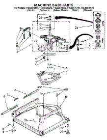 Machine Base parts for Kenmore Washer 110.82979110 (11082979110, 110 82979110) from AppliancePartsPros.com