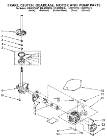 Brake, Clutch, Gearcase, Motor And Pump parts for Kenmore Washer 110.82979710 (11082979710, 110 82979710) from AppliancePartsPros.com