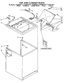 Top And Cabinet parts for Kenmore Washer 110.82979710 (11082979710, 110 82979710) from AppliancePartsPros.com
