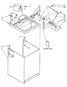 Top And Cabinet parts for Kenmore Washer 110.82980120 (11082980120, 110 82980120) from AppliancePartsPros.com