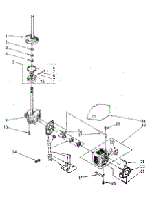 Brake, Clutch, Gearcase, Motor And Pump parts for Kenmore Washer 110.82980300 (11082980300, 110 82980300) from AppliancePartsPros.com