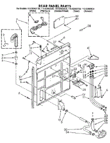 Rear Panel parts for Kenmore Washer 110.82980330 (11082980330, 110 82980330) from AppliancePartsPros.com