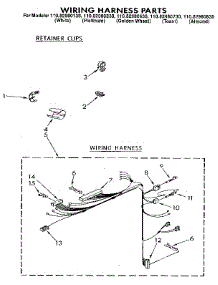 Wiring Harness parts for Kenmore Washer 110.82980630 (11082980630, 110 82980630) from AppliancePartsPros.com