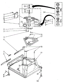 Machine Base parts for Kenmore Washer 110.82980810 (11082980810, 110 82980810) from AppliancePartsPros.com