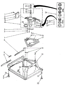 Machine Base parts for Kenmore Washer 110.82980820 (11082980820, 110 82980820) from AppliancePartsPros.com