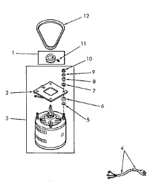 Motor, Power Cord And Belt parts for Kenmore Washer 651.89918100 (65189918100, 651 89918100) from AppliancePartsPros.com