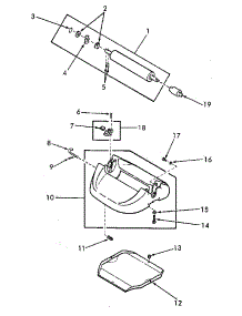Lower Wringer Roll, Drain Board And Tilt Board parts for Kenmore Washer 651.89918100 (65189918100, 651 89918100) from AppliancePartsPros.com