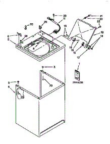 Top & Cabinet parts for Kenmore Washer 110.92570400 (11092570400, 110 92570400) from AppliancePartsPros.com