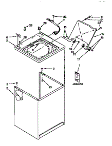Top & Cabinet parts for Kenmore Washer 110.92571200 (11092571200, 110 92571200) from AppliancePartsPros.com