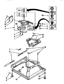 Machine Base parts for Kenmore Washer 110.92571400 (11092571400, 110 92571400) from AppliancePartsPros.com