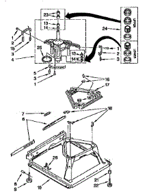 Machine Base parts for Kenmore Washer 110.92572110 (11092572110, 110 92572110) from AppliancePartsPros.com