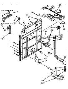 Rear Panel Parts parts for Kenmore Washer 110.92572800 (11092572800, 110 92572800) from AppliancePartsPros.com