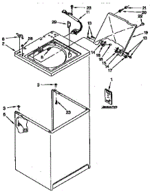 Top And Cabinet Parts parts for Kenmore Washer 110.92572800 (11092572800, 110 92572800) from AppliancePartsPros.com