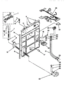 Rear Panel parts for Kenmore Washer 110.92572810 (11092572810, 110 92572810) from AppliancePartsPros.com