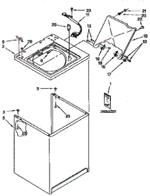 Top & Cabinet parts for Kenmore Washer 110.92572810 (11092572810, 110 92572810) from AppliancePartsPros.com