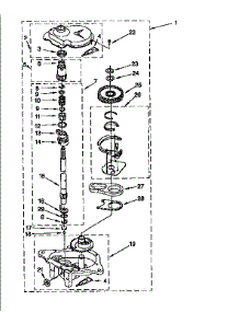 Gearcase parts for Kenmore Washer 110.92573000 (11092573000, 110 92573000) from AppliancePartsPros.com