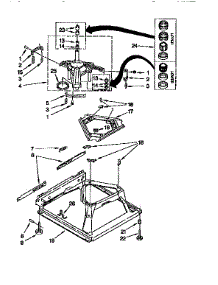 Machine Base parts for Kenmore Washer 110.92573110 (11092573110, 110 92573110) from AppliancePartsPros.com
