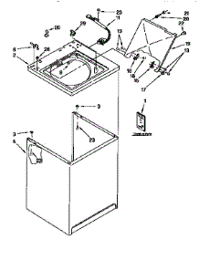 Top And Cabinet parts for Kenmore Washer 110.92573810 (11092573810, 110 92573810) from AppliancePartsPros.com