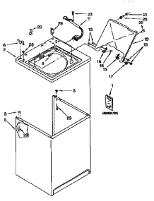 Top And Cabinet parts for Kenmore Washer 110.92573900 (11092573900, 110 92573900) from AppliancePartsPros.com