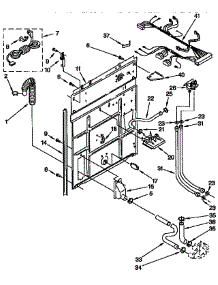 Rear Panel Parts parts for Kenmore Washer 110.92574100 (11092574100, 110 92574100) from AppliancePartsPros.com