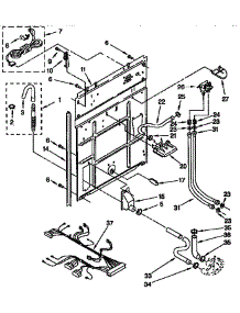 Rear Panel Parts parts for Kenmore Washer 110.92577200 (11092577200, 110 92577200) from AppliancePartsPros.com