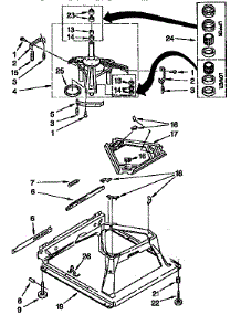 Machine Base Parts parts for Kenmore Washer 110.92577400 (11092577400, 110 92577400) from AppliancePartsPros.com