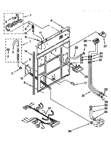 Rear Panel parts for Kenmore Washer 110.92577410 (11092577410, 110 92577410) from AppliancePartsPros.com