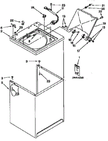 Top And Cabinet parts for Kenmore Washer 110.92577410 (11092577410, 110 92577410) from AppliancePartsPros.com