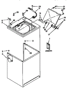 Top And Cabinet parts for Kenmore Washer 110.92578200 (11092578200, 110 92578200) from AppliancePartsPros.com