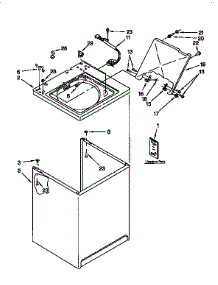 Top & Cabinet parts for Kenmore Washer 110.92578210 (11092578210, 110 92578210) from AppliancePartsPros.com