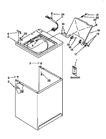 Top & Cabinet parts for Kenmore Washer 110.92579110 (11092579110, 110 92579110) from AppliancePartsPros.com