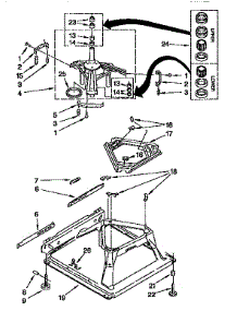 Machine Base parts for Kenmore Washer 110.92579110 (11092579110, 110 92579110) from AppliancePartsPros.com