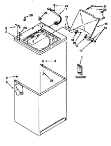 Top And Cabinet parts for Kenmore Washer 110.92580000 (11092580000, 110 92580000) from AppliancePartsPros.com