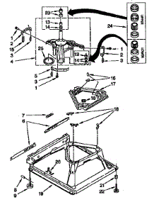 Machine Base Parts parts for Kenmore Washer 110.92580100 (11092580100, 110 92580100) from AppliancePartsPros.com