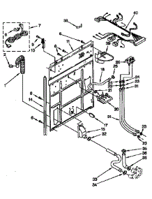 Rear Panel Parts parts for Kenmore Washer 110.92580100 (11092580100, 110 92580100) from AppliancePartsPros.com