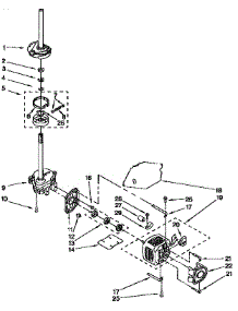 Brake,Clutch,Gearcase,Motor&Pump parts for Kenmore Washer 110.92580610 (11092580610, 110 92580610) from AppliancePartsPros.com