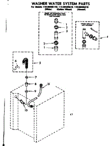 Water System Parts parts for Kenmore Washer Dryer Combo 110.88495110 (11088495110, 110 88495110) from AppliancePartsPros.com
