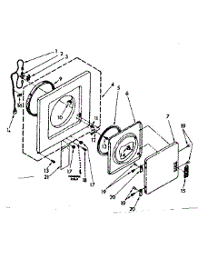 Dryer Front Panel And Door Parts parts for Kenmore Washer Dryer Combo 110.88495120 (11088495120, 110 88495120) from AppliancePartsPros.com