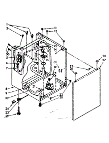 Washer Cabinet Parts parts for Kenmore Washer Dryer Combo 110.88495120 (11088495120, 110 88495120) from AppliancePartsPros.com