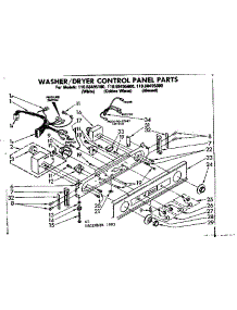 Control Panel Parts parts for Kenmore Washer Dryer Combo 110.88495600 (11088495600, 110 88495600) from AppliancePartsPros.com